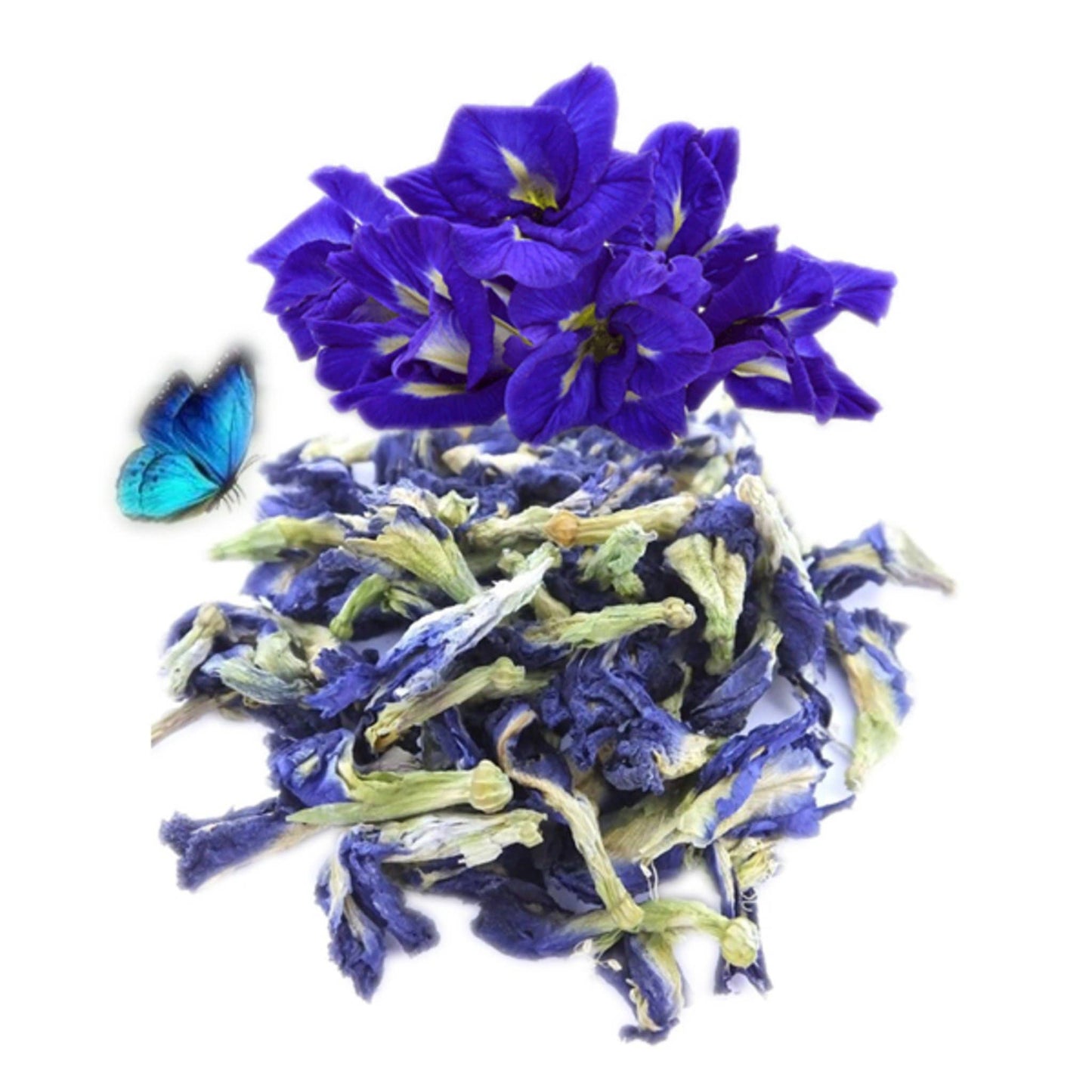Blue Butterfly Pea Inclusions Flowers & Petals, 1/2 oz. or 1 oz.