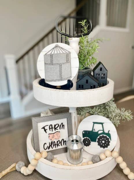 Farmhouse Tiered Tray Decor | Farm Charm