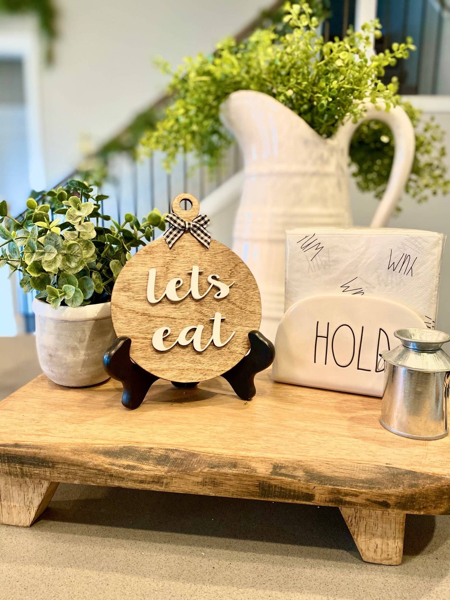 Let’s Eat | Farmhouse Tiered Tray Decor