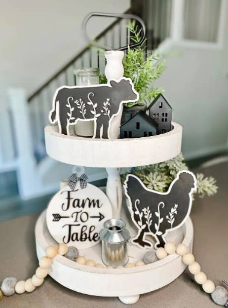 Farmhouse Tiered Tray Decor | Home Decor | Farm to Table