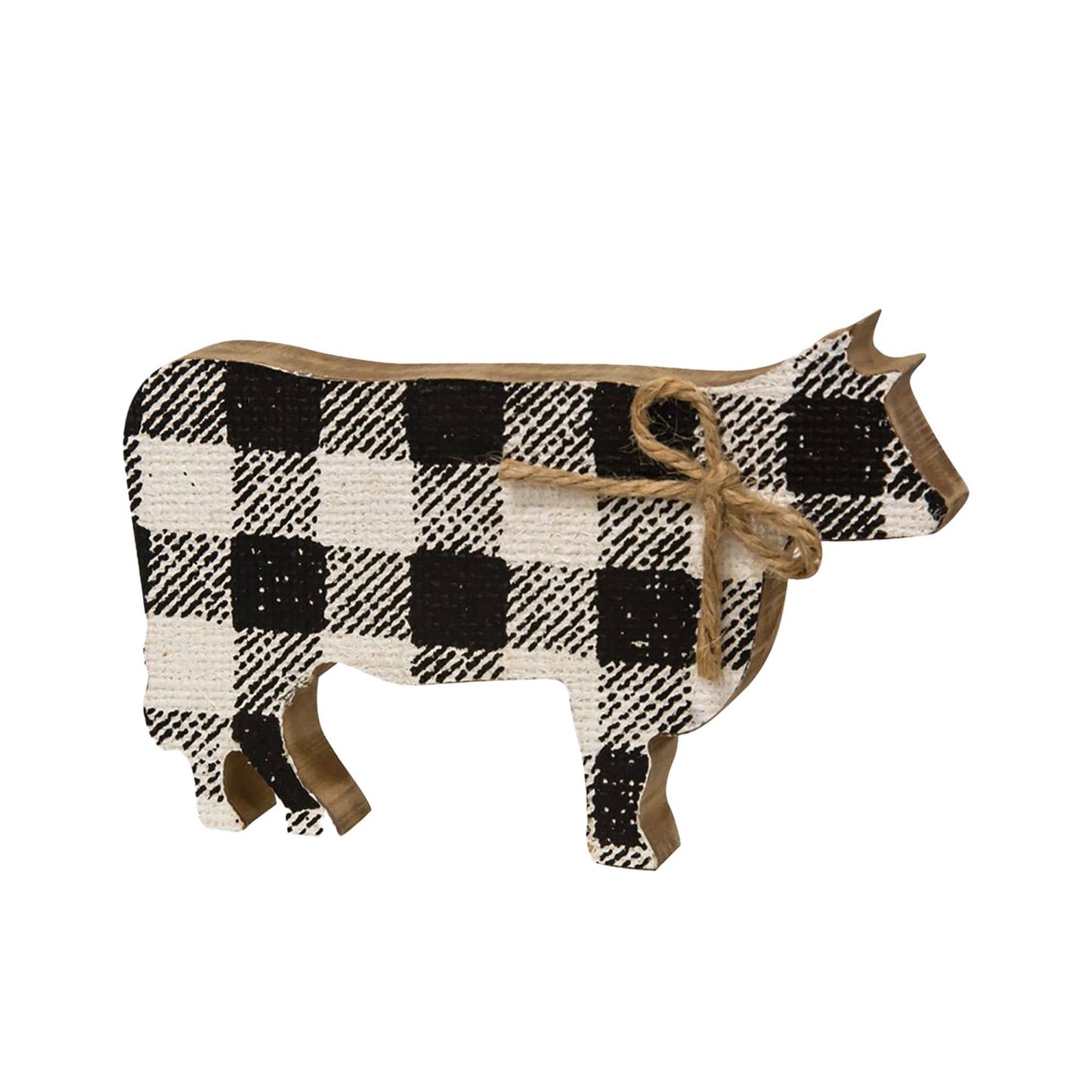Black & White Buffalo Check Chunky Cow