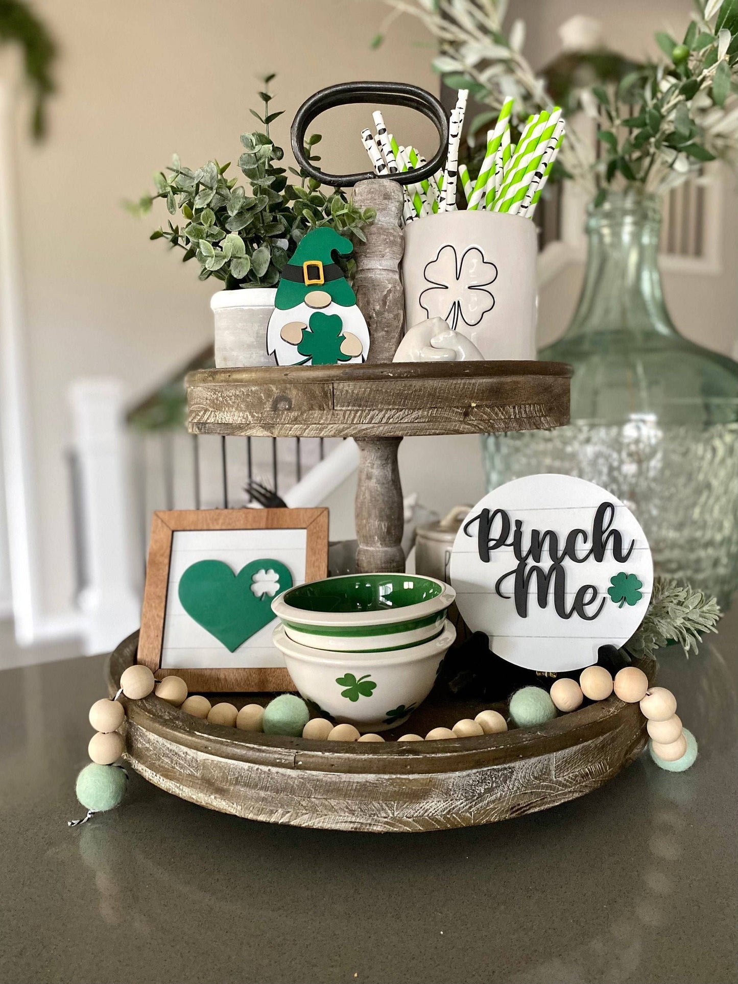 Pinch Me | Farmhouse Tiered Tray Decor | St. Patrick's Decor