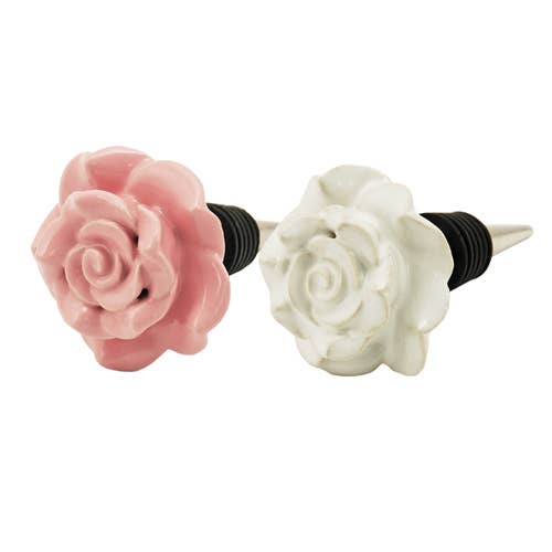 Assorted Ceramic Rose Stoppers-Pink