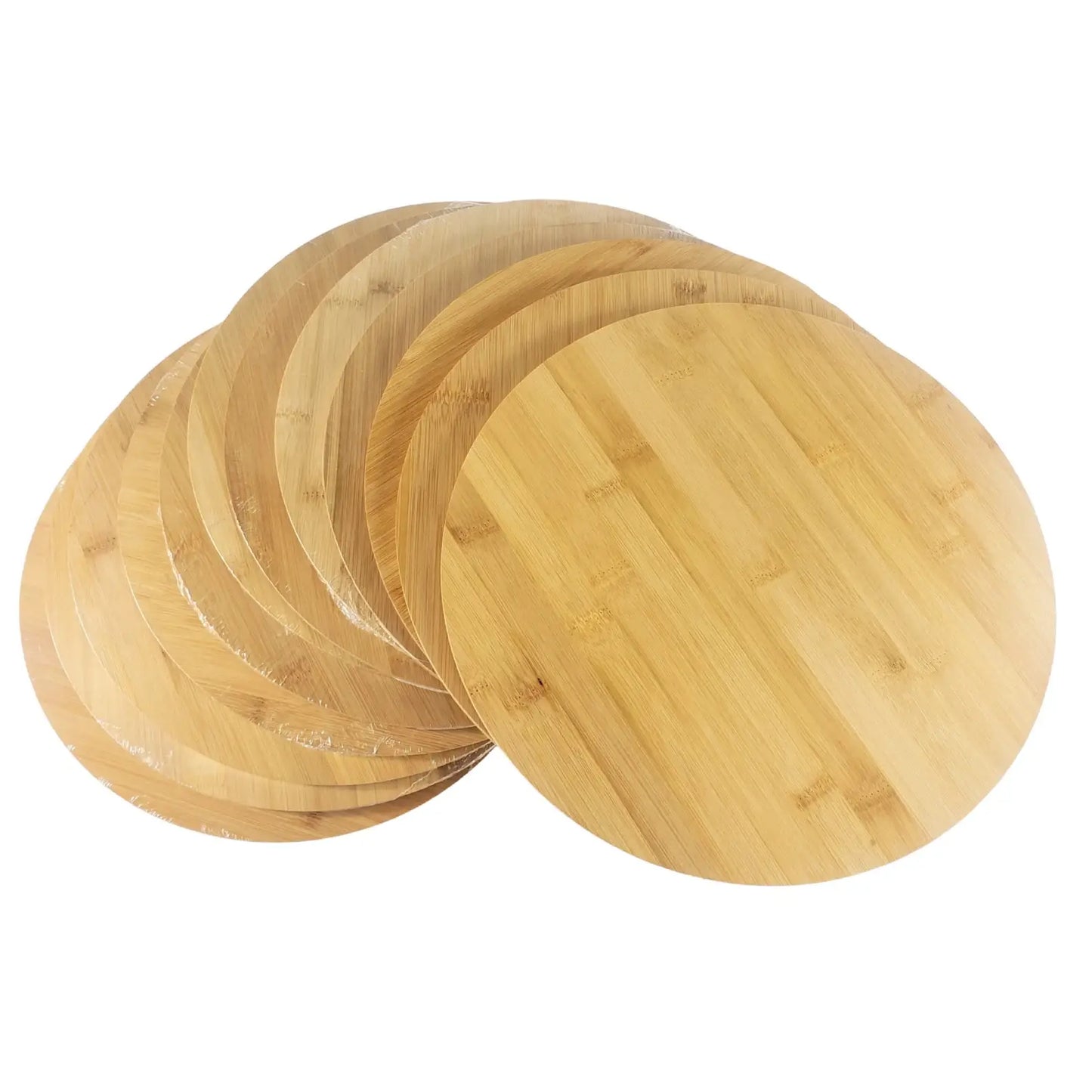 12" Round Bulk Plain Bamboo Cutting Board