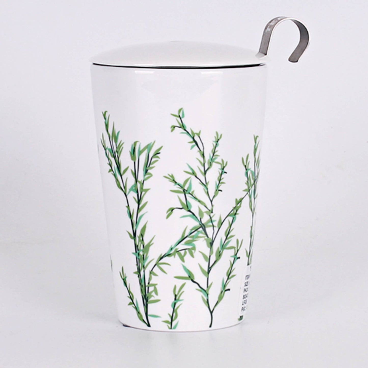 12oz Double Wall Ceramic Tea mug with Lid & Infuser
