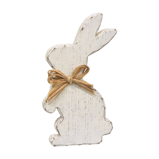 Distressed Cream Standing Chunky Bunny