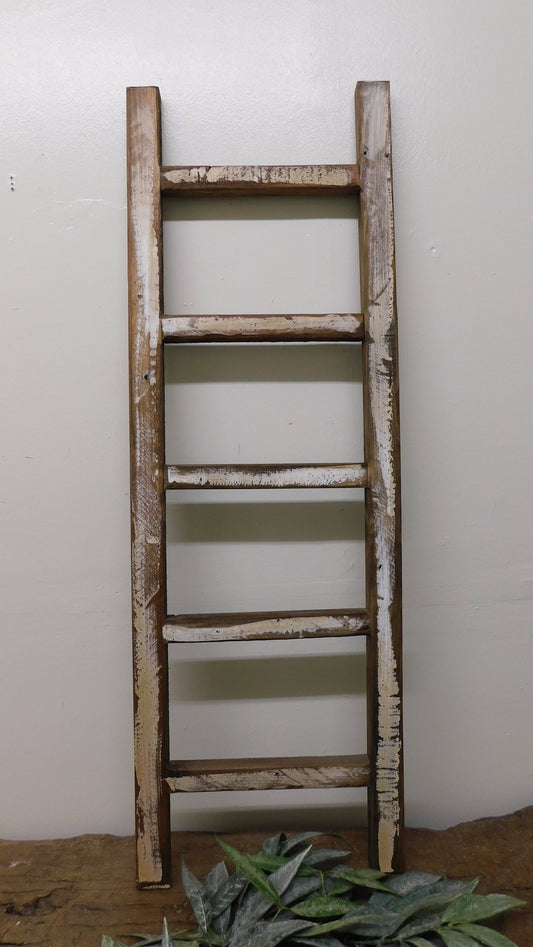 Farmhouse Blanket Wood Ladder-Reclaimed Wood-Rustic-4 Foot