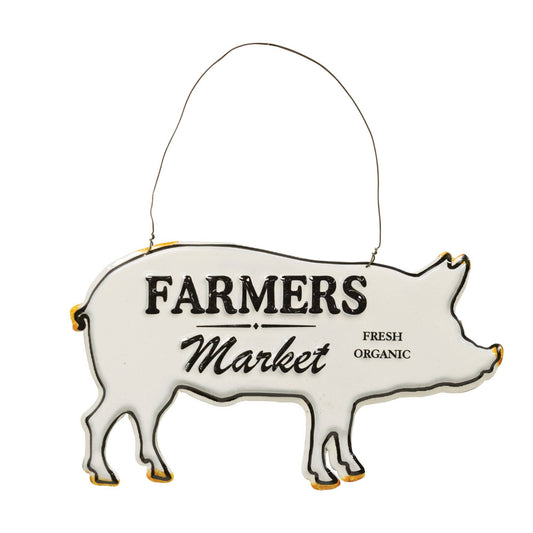 Farmers Market Enamel Ornament